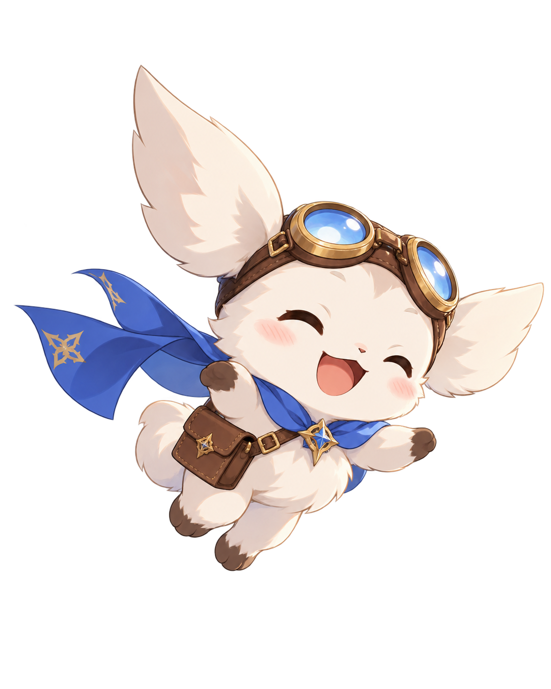 A small winged critter in flying goggles